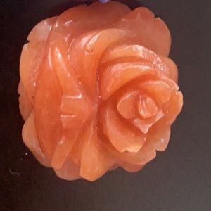 Peach Adventurine Carved Pendant